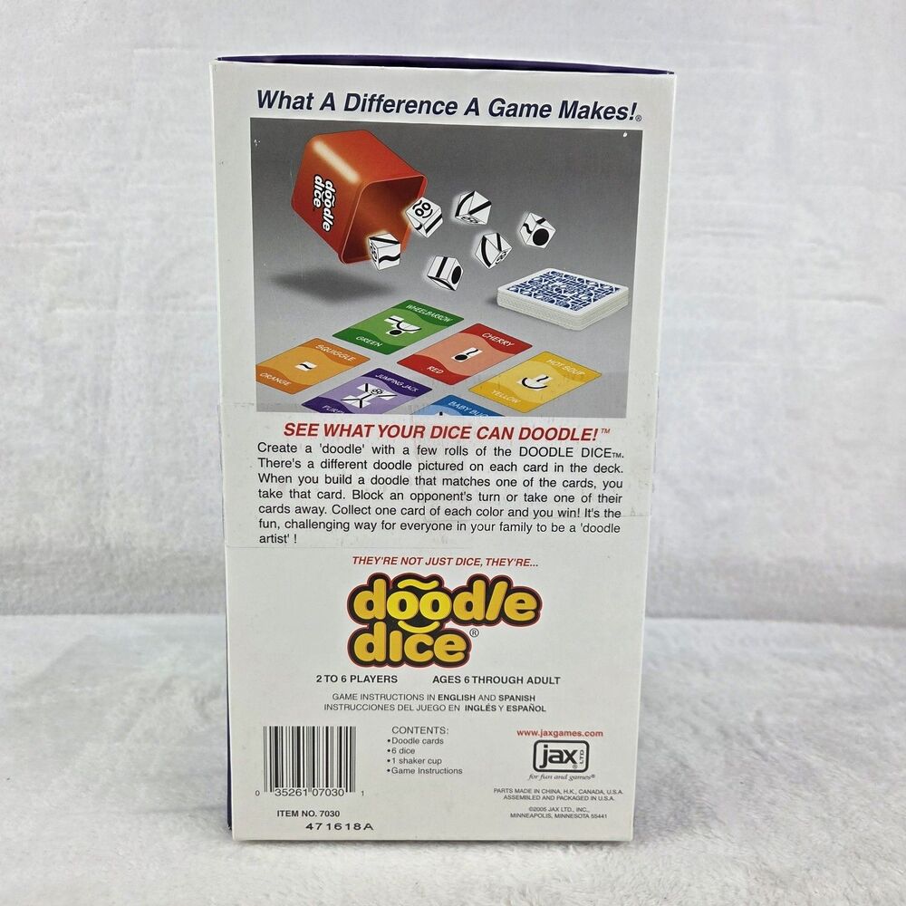 2005 Doodle Dice Game Jax COMPLETE Dice Card Game RARE Fast Shipping! - Picture 7 of 9